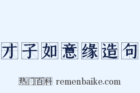 才子如意缘造句是什么意思的图片